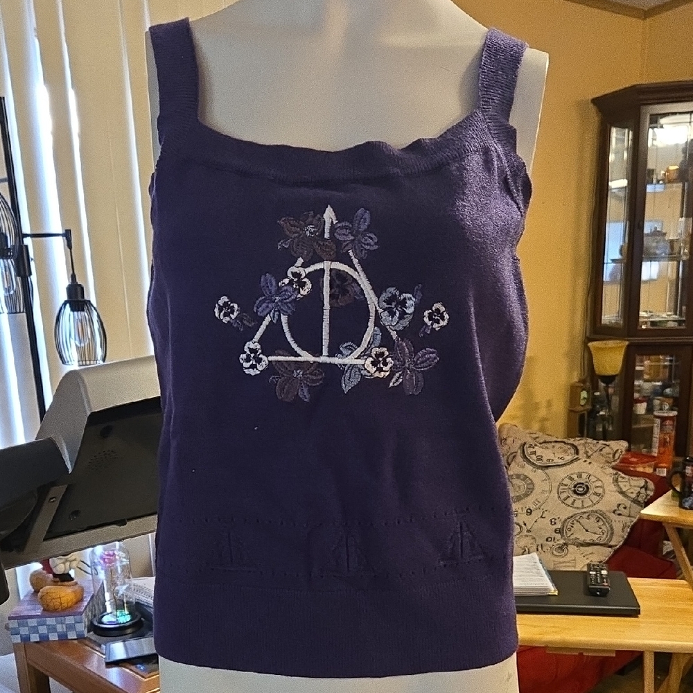 Harry Potter Deathly Hollows Knit Crop Top